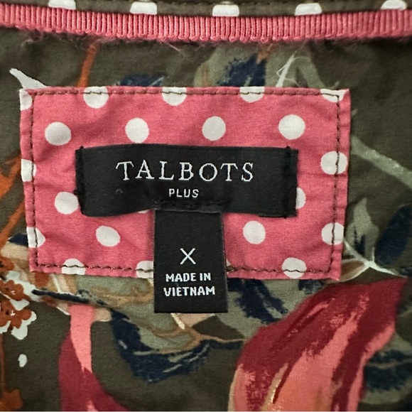 Talbots Cotton Button Front Shirt Splendid Floral Size Plus X‎ 14-16W - Picture 11 of 12